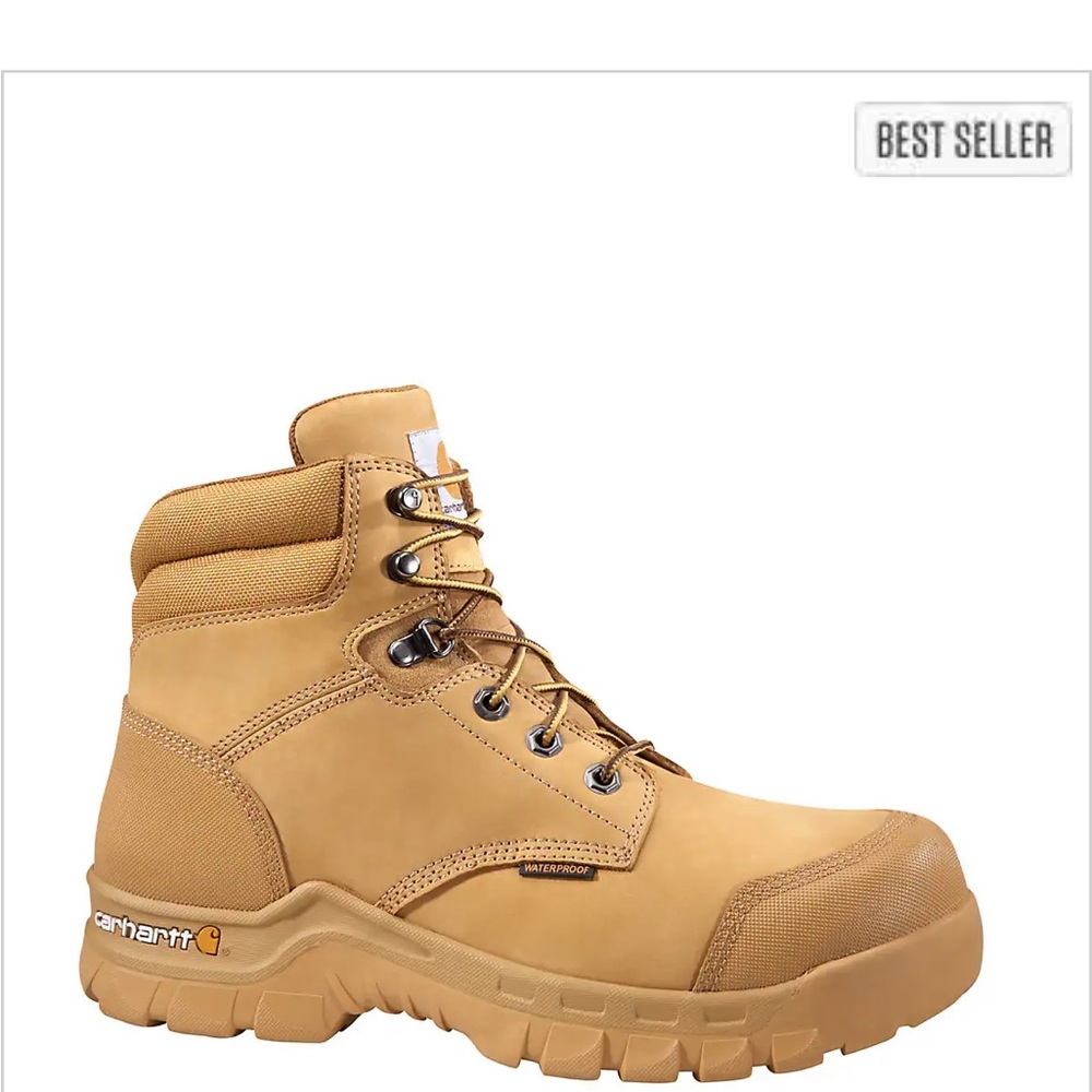 Carhartt Tan Work Boots with Protective Toe Cap